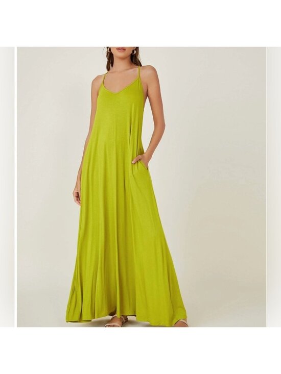 BY Design Dresses & Skirts - Lime Cami Dress With Pockets